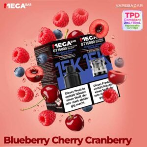 MEGABAR GT15000 Vorgefüllte Pods – Blue Razz Lemonade (2+10ml)