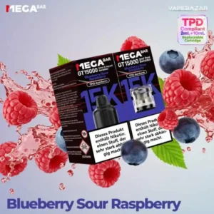 MEGABAR GT15000 Vorgefüllte Pods – Blaubeere, Kirsche, Cranberry (2+10ml)