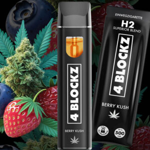 4 Blockz H2 Vape - Berry Kush 1ml