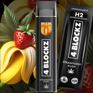 4 Blockz H2 Vape - Strawnana Kush 1ml
