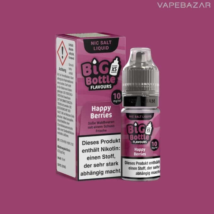 Große Flasche Nikotinsalz Liquid – Happy Berries