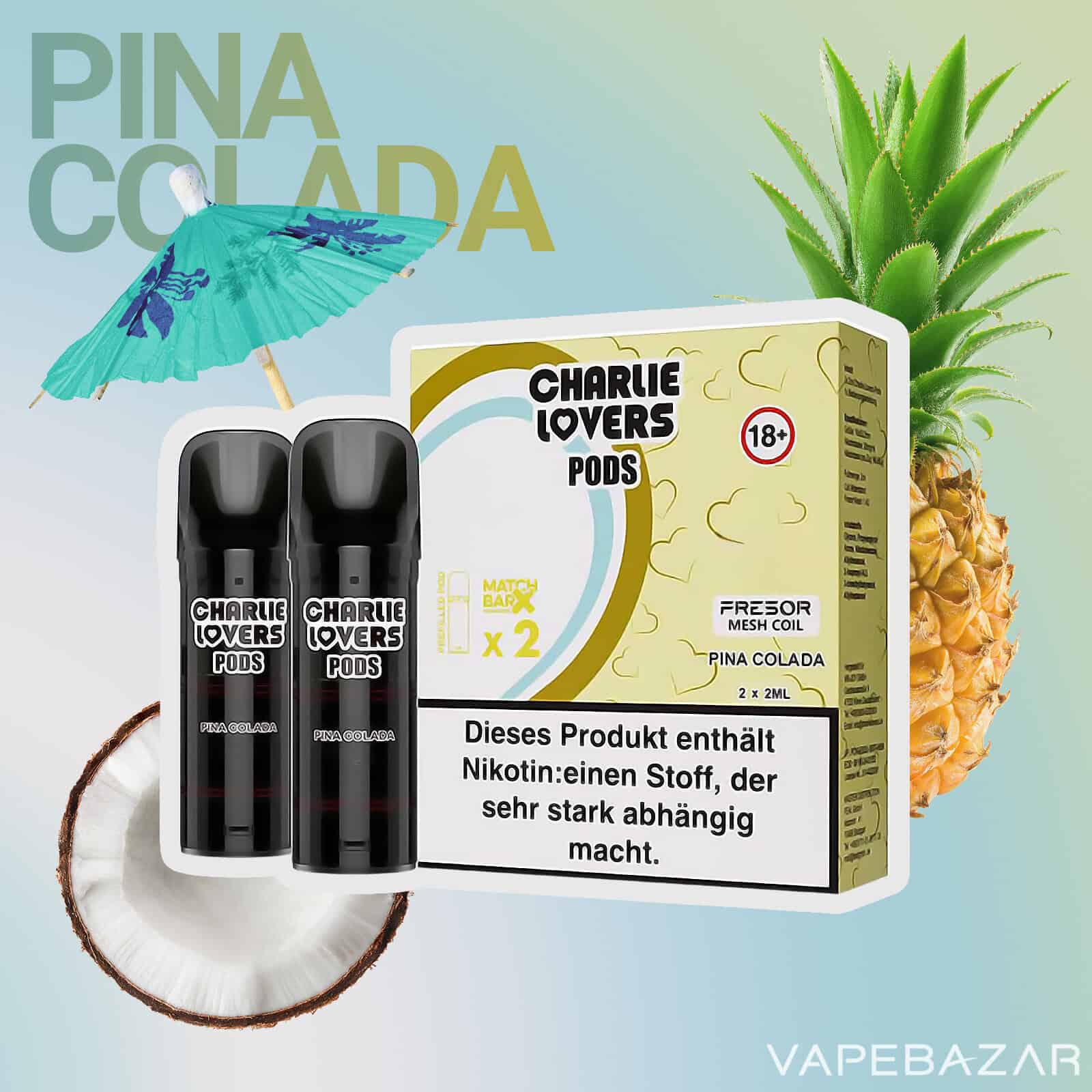 Charlie Lovers Pods – Pina Colada (2er Pack)