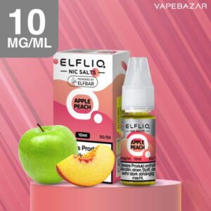Elfliq Nikotinsalz Liquid 10ml – Apfel-Pfirsich 10mg/ml Nikotin