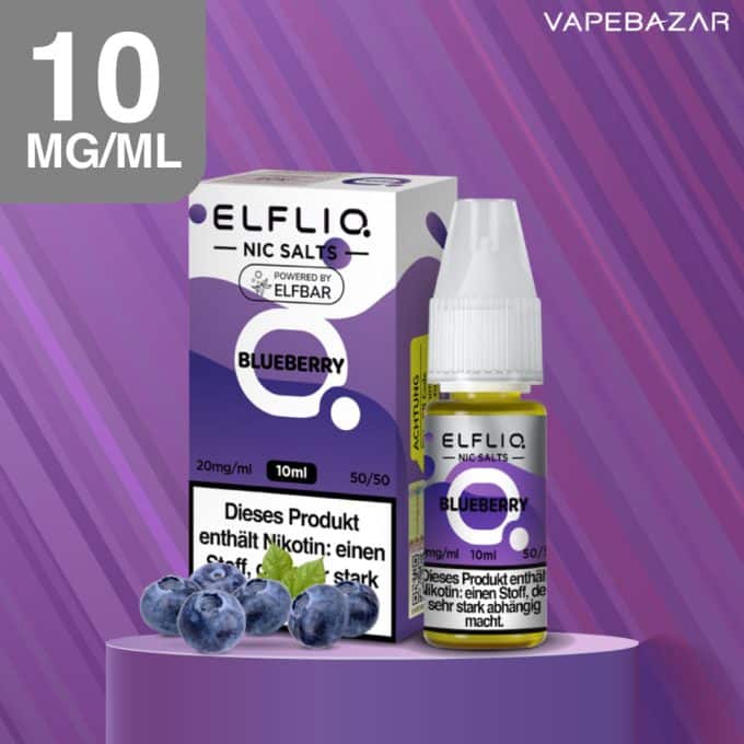 Elfliq Nikotinsalz Liquid 10ml – Blaubeere 10mg/ml Nikotin