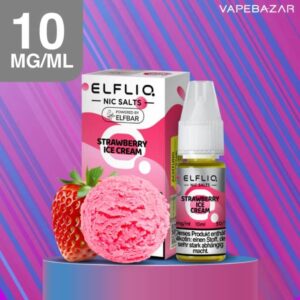 Elfliq Nikotinsalz Liquid 10ml – Erdbeereis 10mg/ml Nikotin