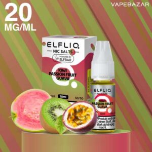 Elfliq Nikotinsalz Liquid 10ml – Kiwi Passionsfrucht Guave 10mg/ml Nikotin