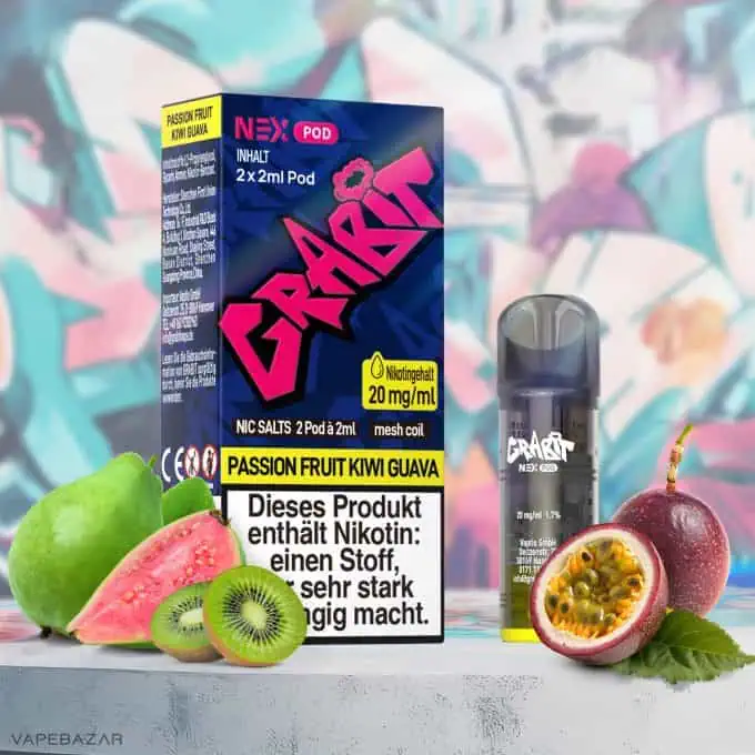 Grabit Nex Pods – Passionsfrucht, Kiwi, Guave (2er Pack)