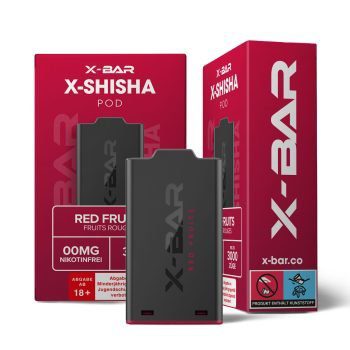X-Bar – X-Shisha – Pod – Rote Früchte (0mg/ml – Nikotinfrei)