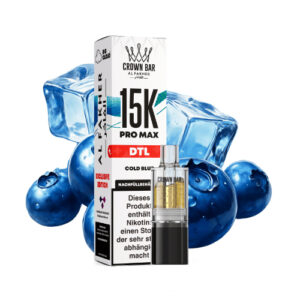 Al Fakher – Crown Bar 15K Pro Max DTL Pod – Kaltes Blau 10 ml