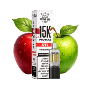 Al Fakher - Crown Bar 15K Pro Max DTL Pod - Doppelter Apfel 10 ml