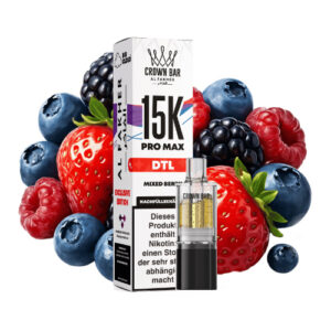 Al Fakher – Crown Bar 15K Pro Max DTL Pod – Gemischte Beeren 10 ml