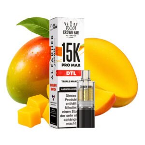 Al Fakher - Crown Bar 15K Pro Max DTL Pod - Triple Mango 10ml