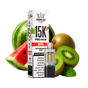 Al Fakher – Crown Bar 15K Pro Max DTL Pod – Wassermelone-Kiwi 10 ml