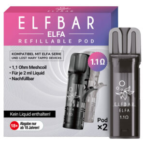 Elfbar Elfa - Leerpod 2ml zum Selbstbefüllen (2 Pods) 1.1 Ohm