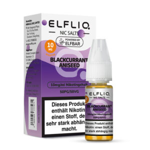 Elfliq - Schwarze Johannisbeere Anis Nikotinsalz Liquid 10ml | 10mg/ml