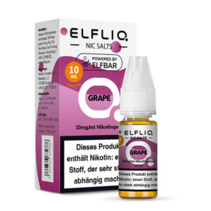 Elfliq - Traube Nikotinsalz Liquid 10ml | 10mg/ml