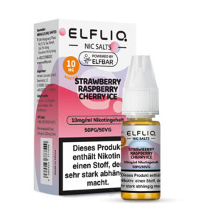 Elfliq - Erdbeer-Himbeer-Kirsch-Eis Nikotinsalz Liquid 10ml | 10mg/ml