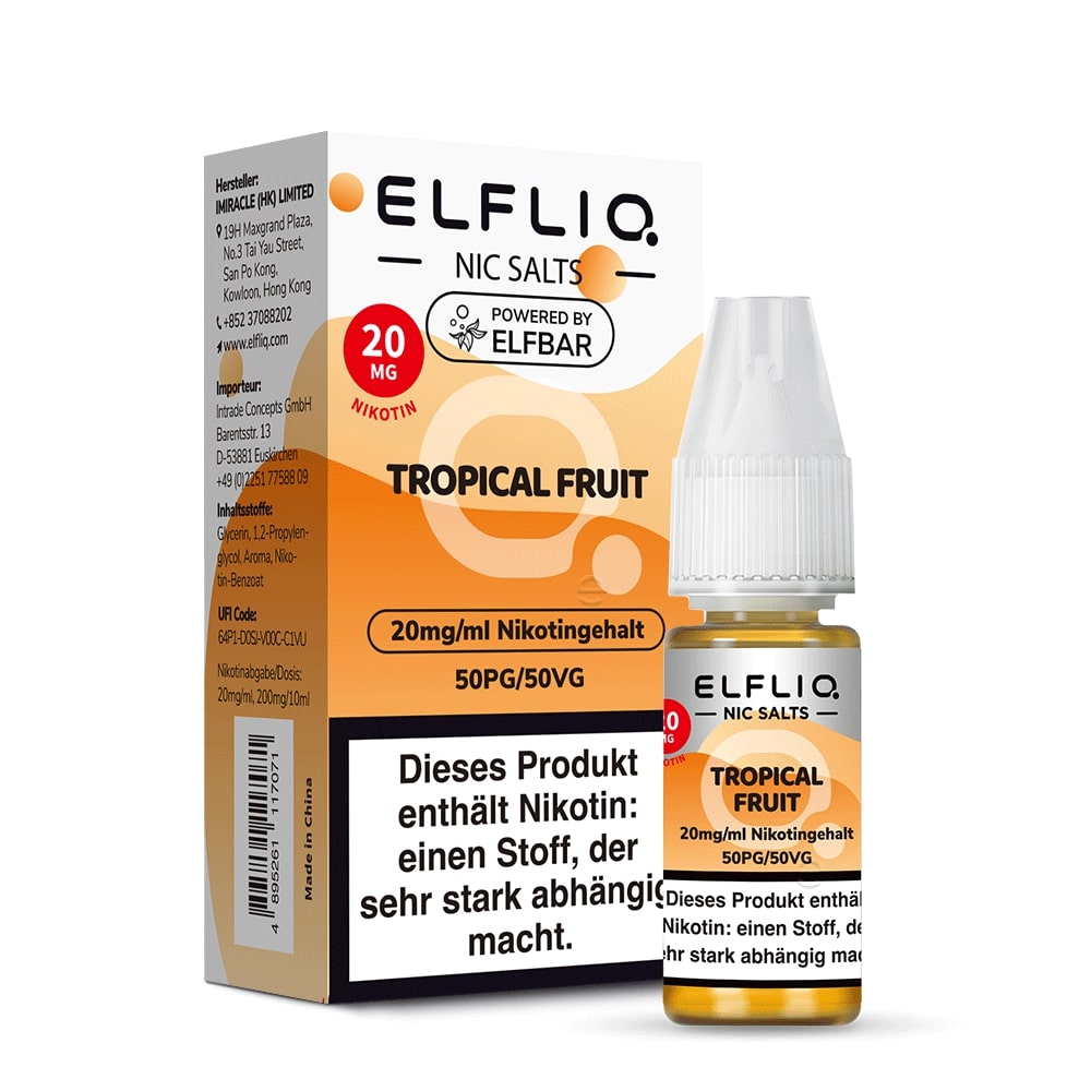 Elfliq - Tropical Fruit Nikotinsalz Liquid 10ml | 20mg/ml