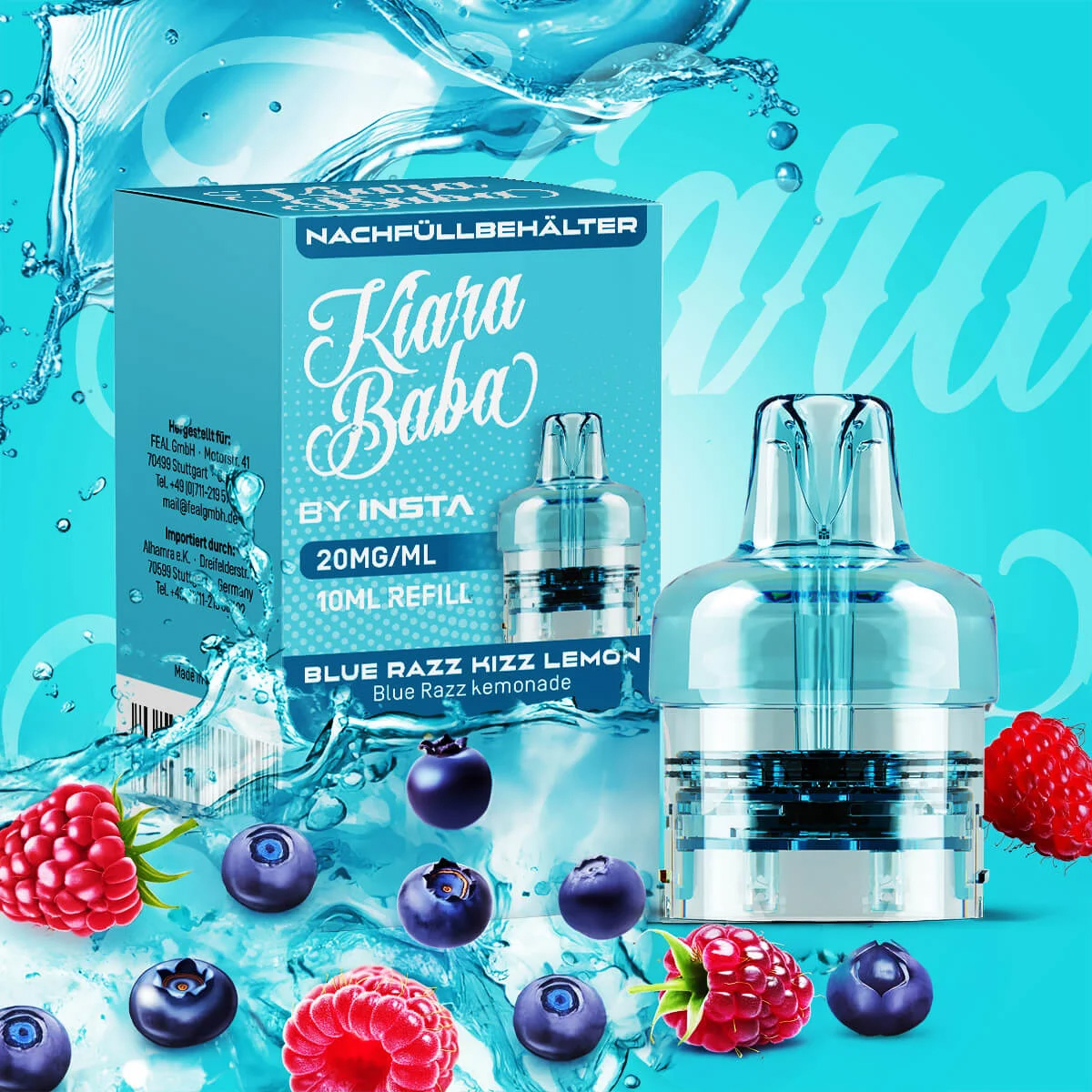 Kiara Baba 10K Pod – Blue Razz Kizz Lemon 10 ml