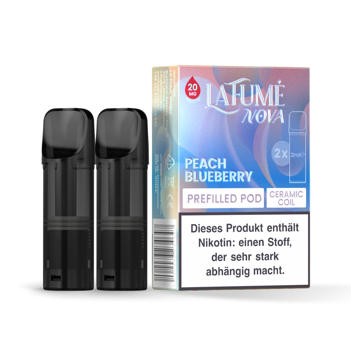 La Fume Nova – POD – Pfirsich-Blaubeere (2 Pods)