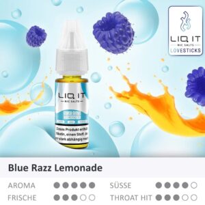 Lovesticks LIQ IT - Blue Razz Lemonade Nikotinsalz Liquid 10ml | 12mg/ml