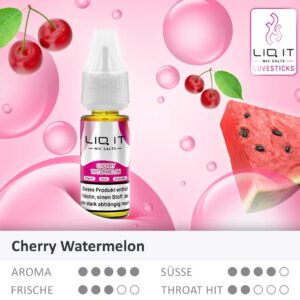 Lovesticks LIQ IT - Kirsche Wassermelone Nikotinsalz Liquid 10ml | 12mg/ml