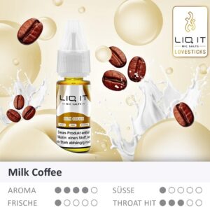 Lovesticks LIQ IT - Milchkaffee Liquid 10ml | 0mg/ml Nikotinfrei