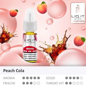 Lovesticks LIQ IT - Peach Cola Nikotinsalz Liquid 10ml | 12mg/ml