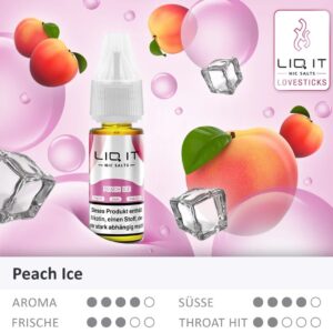 Lovesticks LIQ IT - Peach Ice Liquid 10ml | 0mg/ml Nikotinfrei