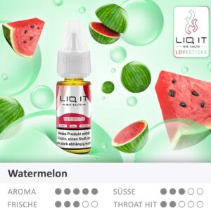 Lovesticks LIQ IT - Wassermelone Nikotinsalz Liquid 10ml | 12mg/ml