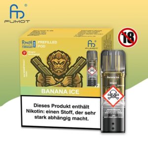 RandM Tornado - POD - Banana Ice 2% Nikotin 600 Züge (2 Pods)