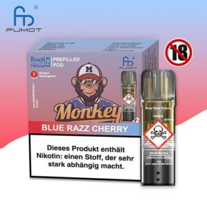 RandM Tornado - POD - Blue Razz Cherry 2% Nikotin 600 Züge (2 Pods)