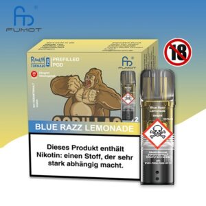 RandM Tornado - POD - Blue Razz Lemonade 2% Nicotin 600 Züge (2 Pods)