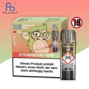 RandM Tornado - POD - Strawberry Kiwi 2% Nikotin 600 Züge (2 Pods)