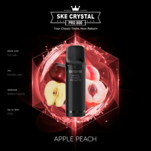 SKE Crystal Pro 800 Pod - Apfel-Pfirsich 2% Nikotin (2er Pack)