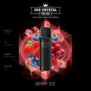 SKE Crystal Pro 800 Pod – Beereneis 2 % Nikotin (2er-Pack)