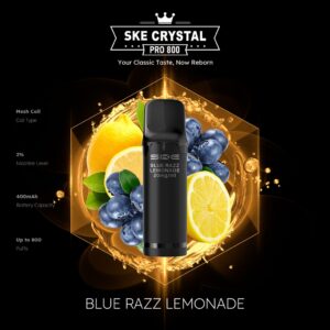 SKE Crystal Pro 800 Pod – Blue Razz Lemonade 2 % Nikotin (2er-Pack)