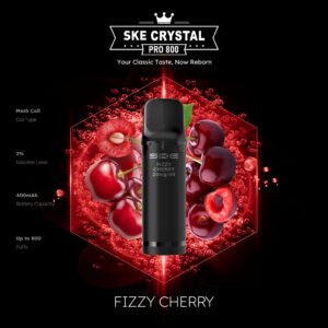 SKE Crystal Pro 800 Pod - Fizzy Cherry 2% Nikotin (2er Pack)