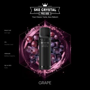 SKE Crystal Pro 800 Pod – Traube, 2 % Nikotin (2er-Pack)