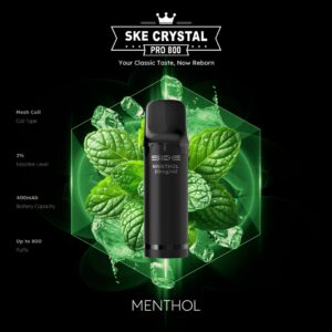 SKE Crystal Pro 800 Pod – Menthol 2 % Nikotin (2er-Pack)