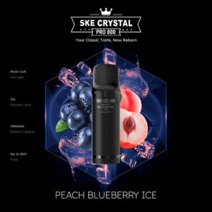 SKE Crystal Pro 800 Pod - Peach Blueberry Ice 2% Nikotin (2er Pack)