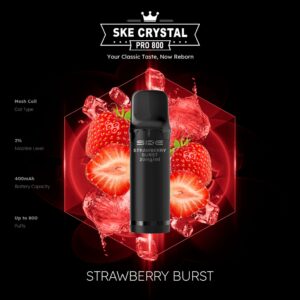 SKE Crystal Pro 800 Pod – Strawberry Burst, 2 % Nikotin (2er-Pack)
